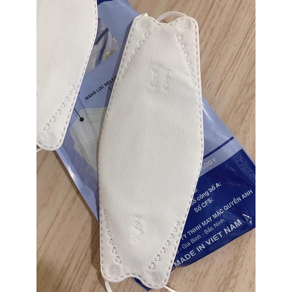 10 chiếc khẩu trang y tế kháng khuẩn KF94 4D chống bụi mịn Quyền Anh