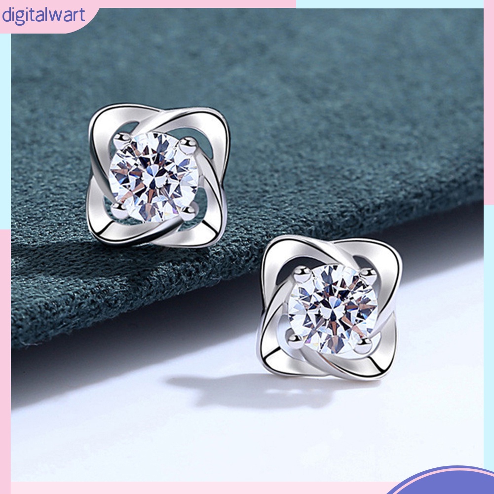 Set 4 Đôi Khuyên Tai Đính Đá Thời Trang Cho Nữ