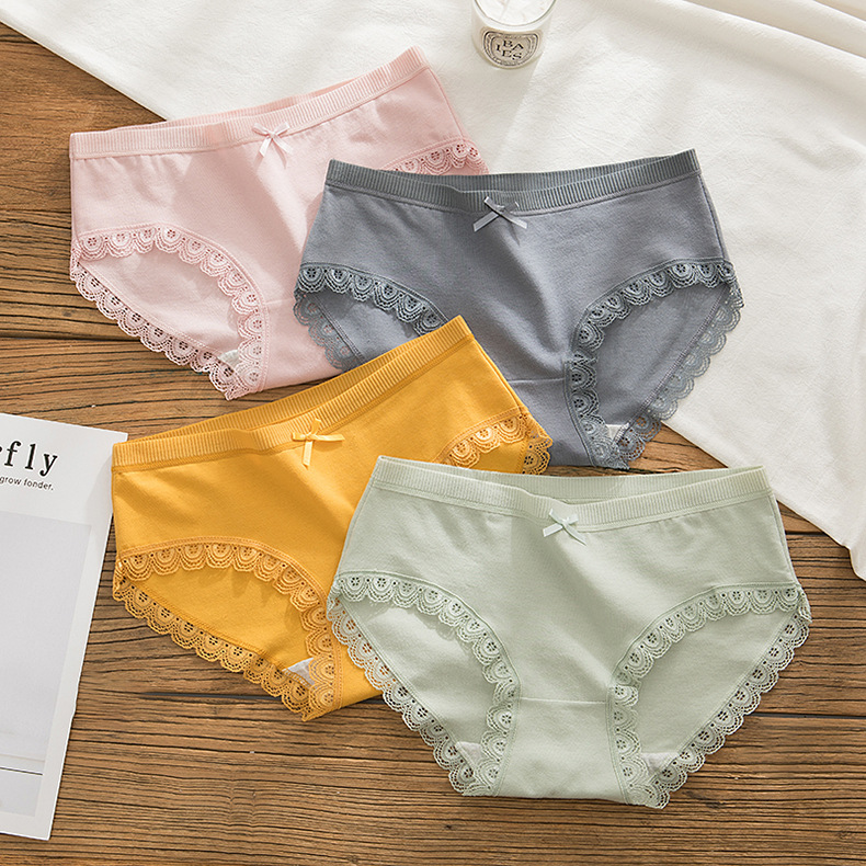 Quần Lót Cotton Lưng Vừa Màu Trơn Xinh Xắn Cho Nữ | BigBuy360 - bigbuy360.vn