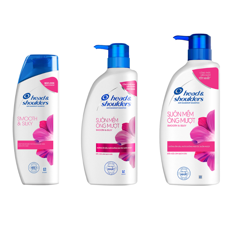 Combo 2 Chai Dầu Gội Head & Shoulders Suôn Mềm Bóng Mượt 170ML/ 625 ML/ 850 ML