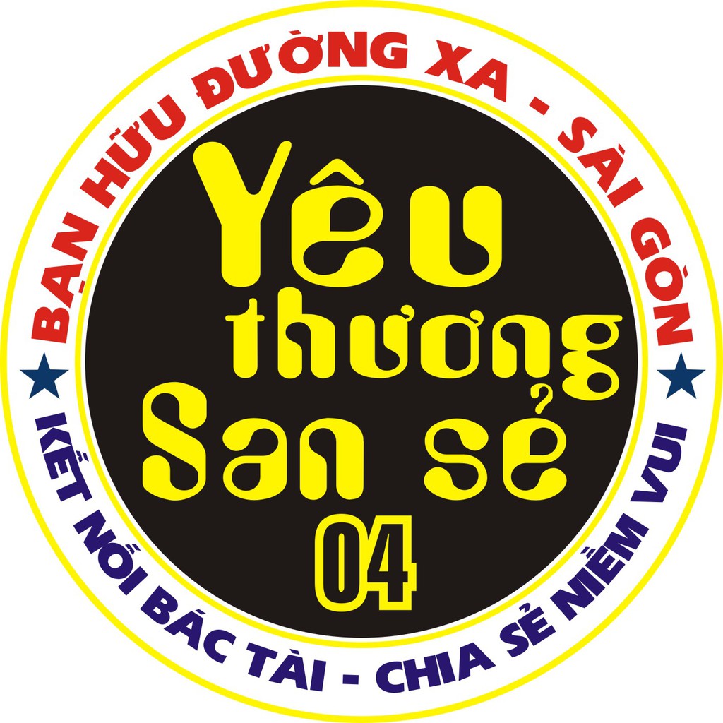 STICKER hình dán logo BẠN HỮU ĐƯỜNG XA, nhiều kích cỡ