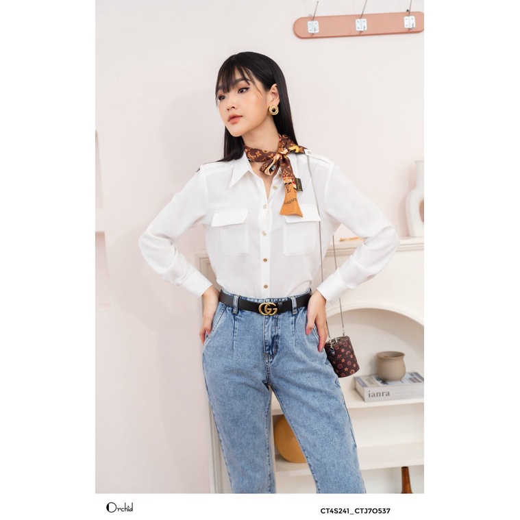 Quần Jean nữ, màu xanh, chất liệu Baggy cao cấp - Orchid CTJ7O537
