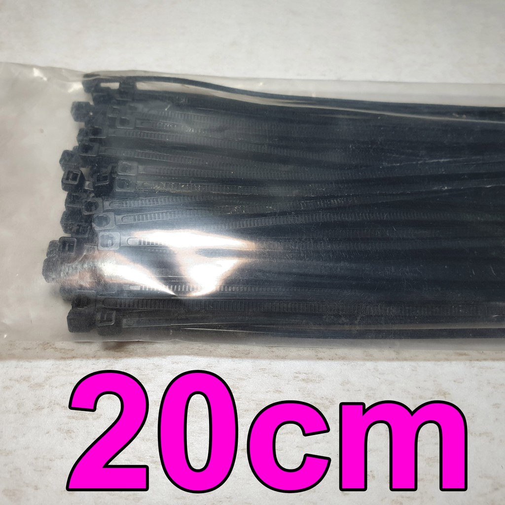 DÂY RÚT ĐEN 2 TẤC - LẠC NHỰA ĐEN 20cm