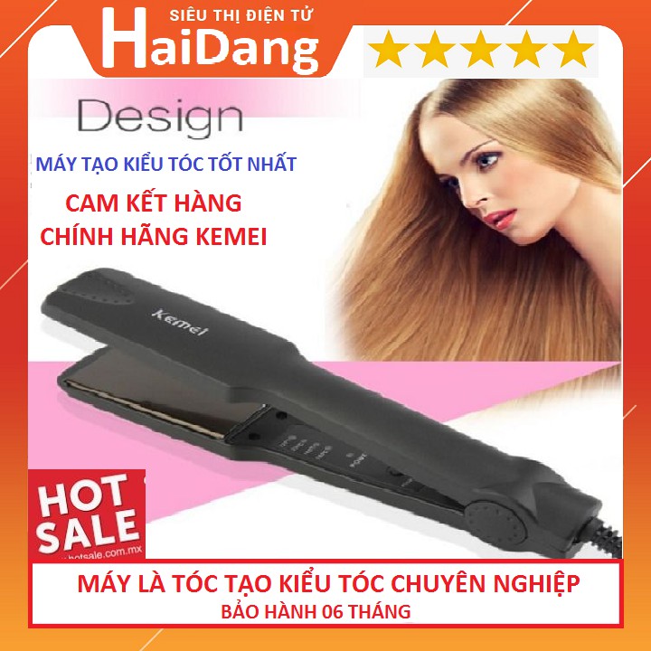 Máy Là Duỗi Thẳng Tóc 4 Mức Nhiệt KEMEI 329-Dụng Cụ Tạo Kiểu,Làm Đẹp, Là Thẳng Tóc