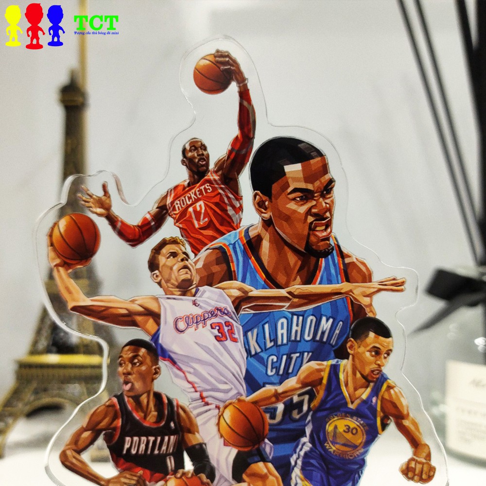 Tượng standee acrylic cầu thủ bóng rổ NBA TEAM