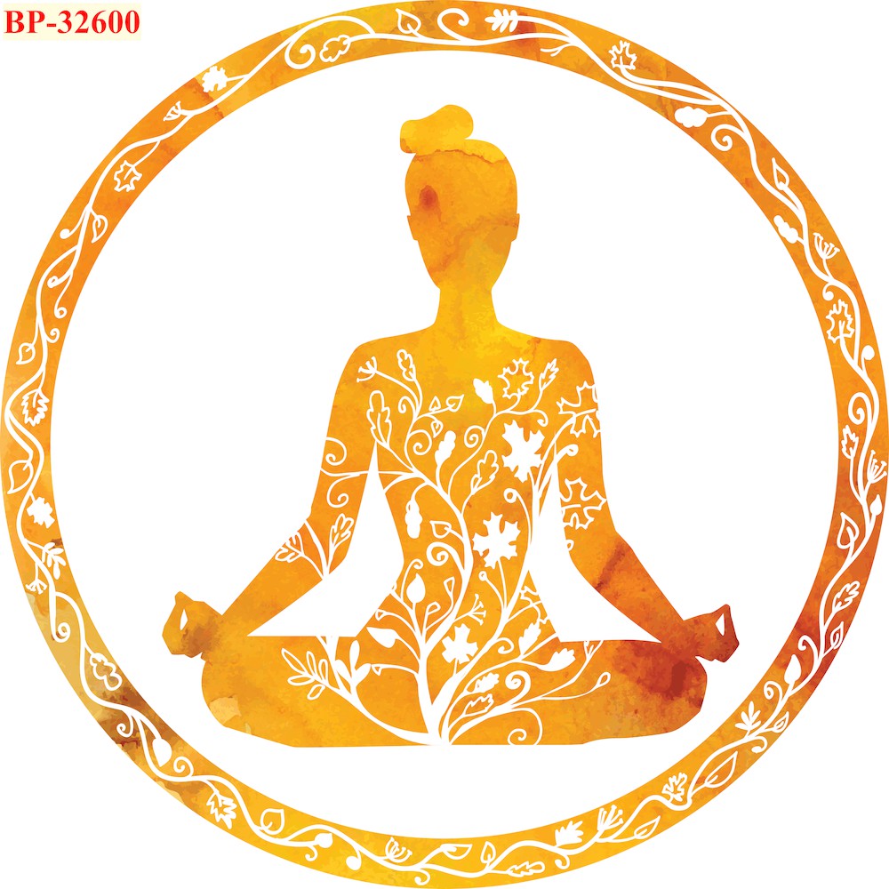 Tranh lụa 3d trang trí chủ đề Yoga Thước 1,5m x 2m YOGA 13