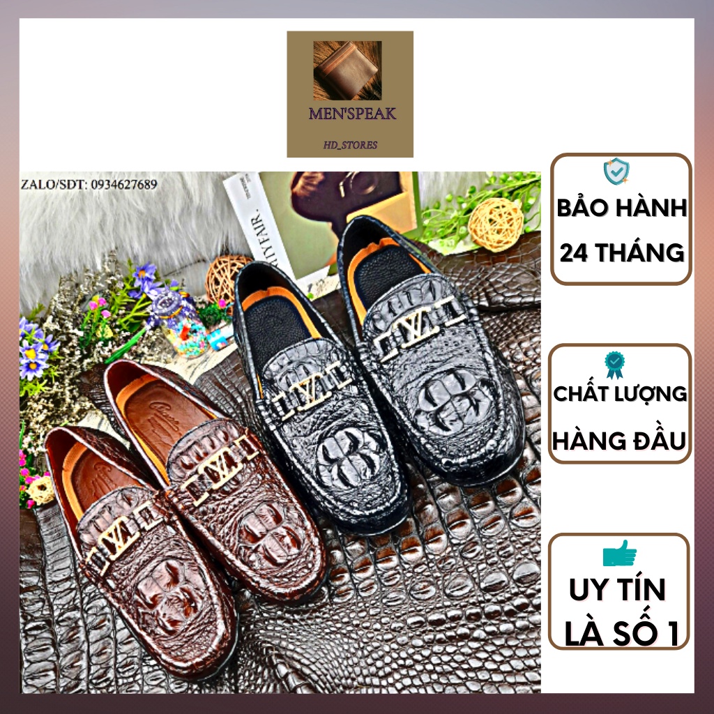 Giày lười nam, giày da nam cao cấp, giày da cá sấu nam, giày cá sấu MEN'SPEAK.