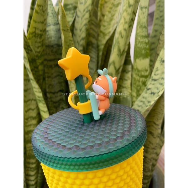 Nút đậy & Charm gắn ống hút ly Starbucks - Straw Topper