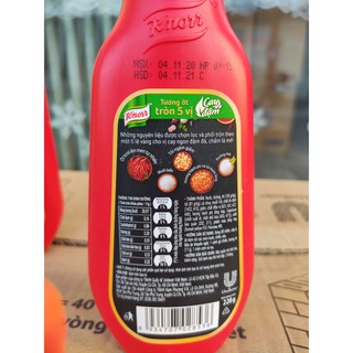 Tương ớt knorr tròn 5 vị cay ngon tê tê, cay đậm chai 220g 220 g