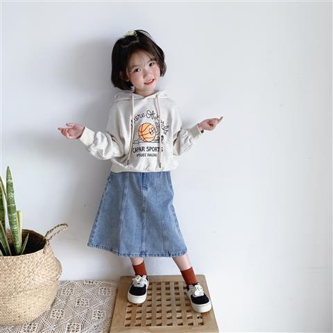 Chân váy denim thời trang xuân thu phong cách Hàn Quốc thời trang cho bé gái