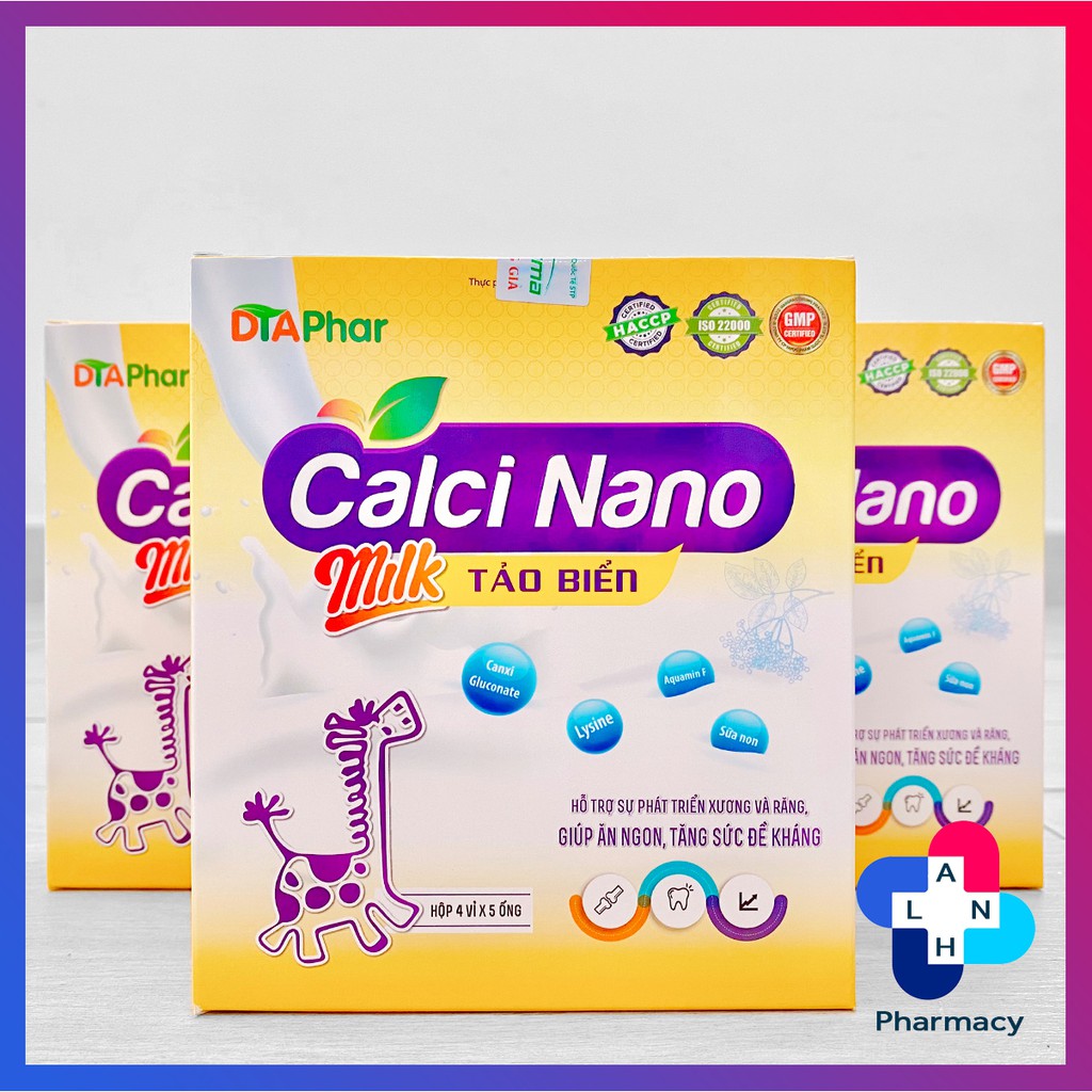 CALCI NANO MILK TẢO BIỂN - Hỗ trợ phát triển chiều cao cho bé.