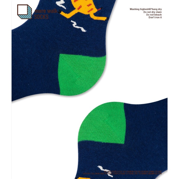 WAFNHA D468 Vớ Cotton Nguyên Chất In Hoạt Hình  Thời Trang Cho Nam Và Nữ