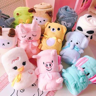 Chăn Nhung San Hô Hình Thú Ngộ Nghĩnh Cho Bé  - Chăn Trẻ Em