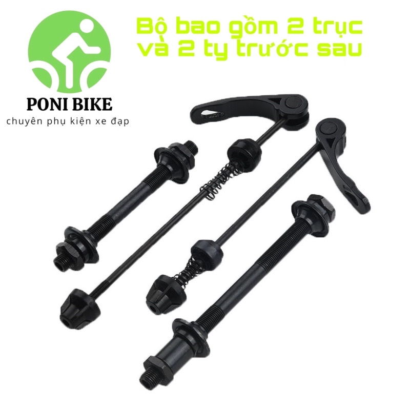 Bộ Trục/cốt rỗng và Ty kẹp cốt bẻ mở nhanh xiêng đùm xe đạp. Có bán tách lẻ
