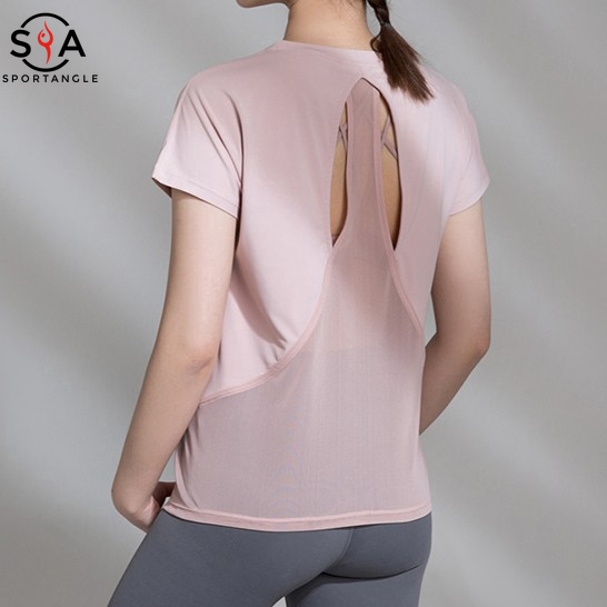 【Sportsangel】Sports top T-shirt Loose Backless Running Top Training Tee