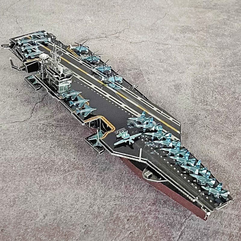 Mô Hình 3D Kim Loại Tàu Sân Bay Đế Quốc Mỹ Thế Chiến 2 Theodore Roosevelt CVN-7