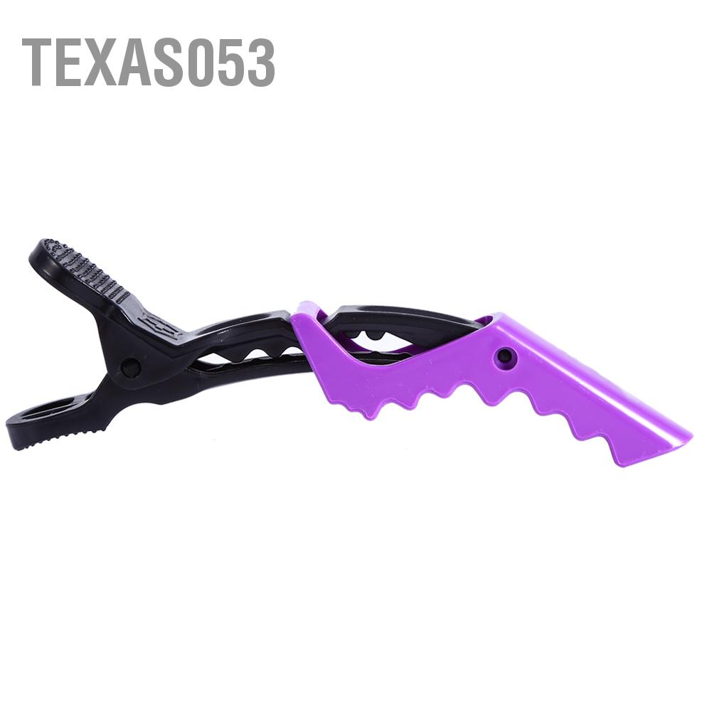 Texas053 10 CÁI Màu Tím Salon Tóc Kẹp Cá Sấu Không Trượt Làm Tiết Phụ Kiện