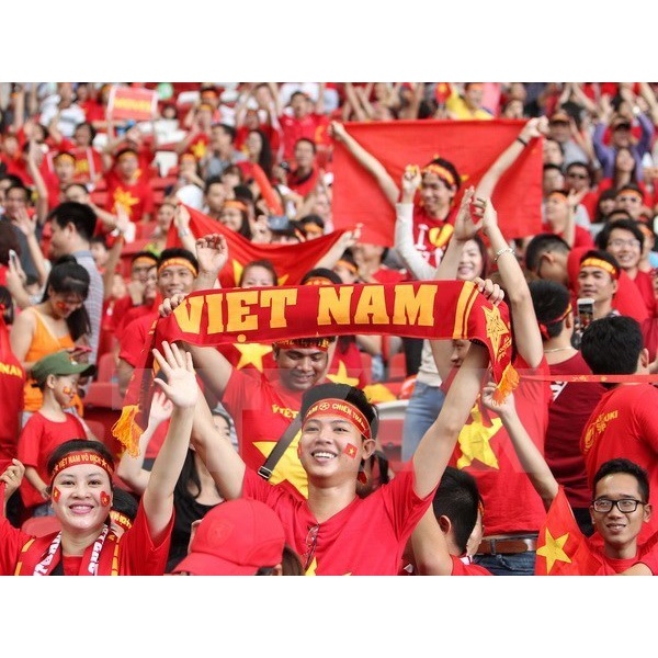 Sticker lá cờ dán má cổ vũ đội tuyển Việt Nam  ( giá áp dụng 1 miếng nhỏ)
