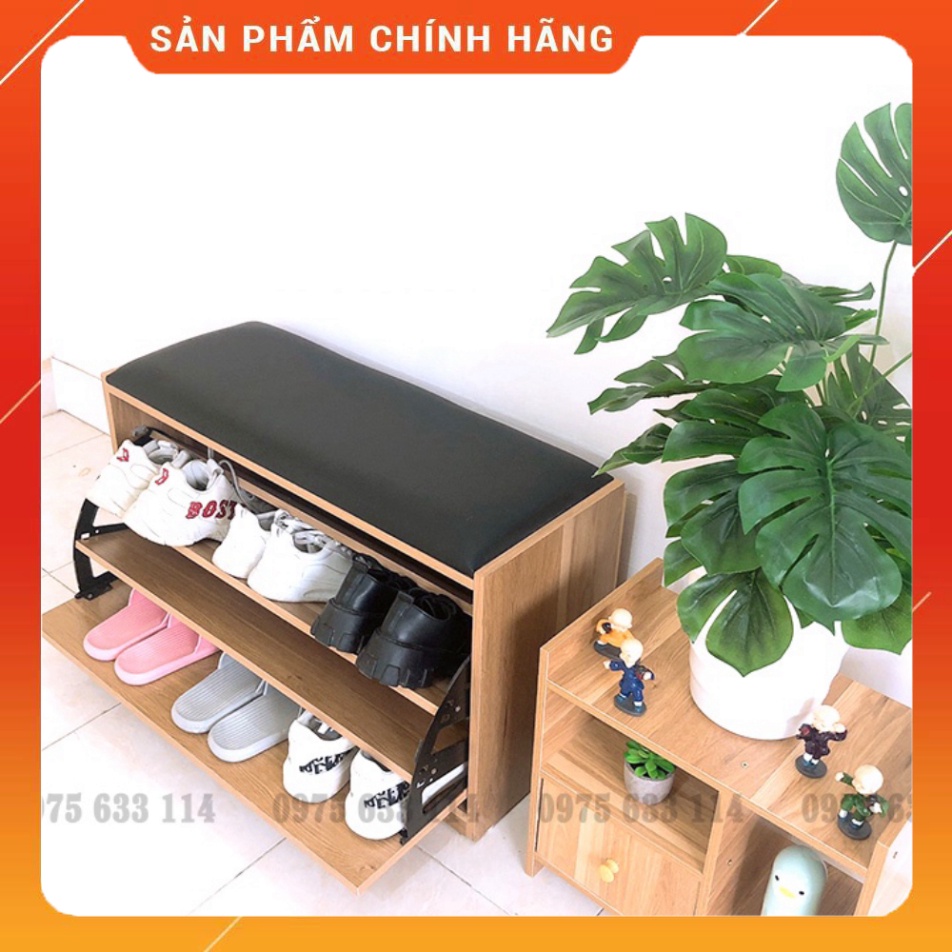 Tủ giày thông minh HỎA TỐCTủ gỗ đựng giày thiết kế hiện đại, tiết kiệm không gian kết hợp đệm ngồi tiện lợi