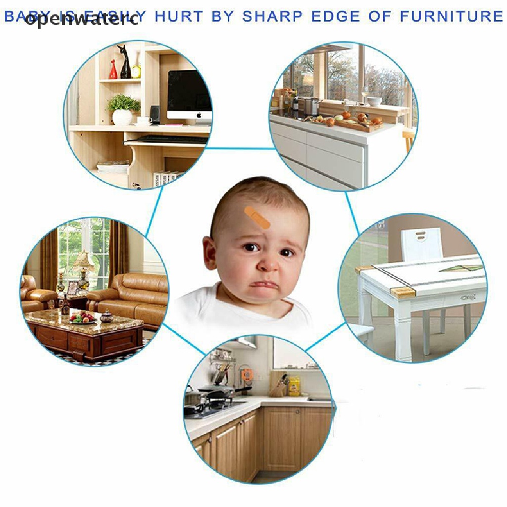 Set 4 Đệm Cao Su Trong Suốt Bọc Góc Bàn Bảo Vệ An Toàn Cho Bé vn