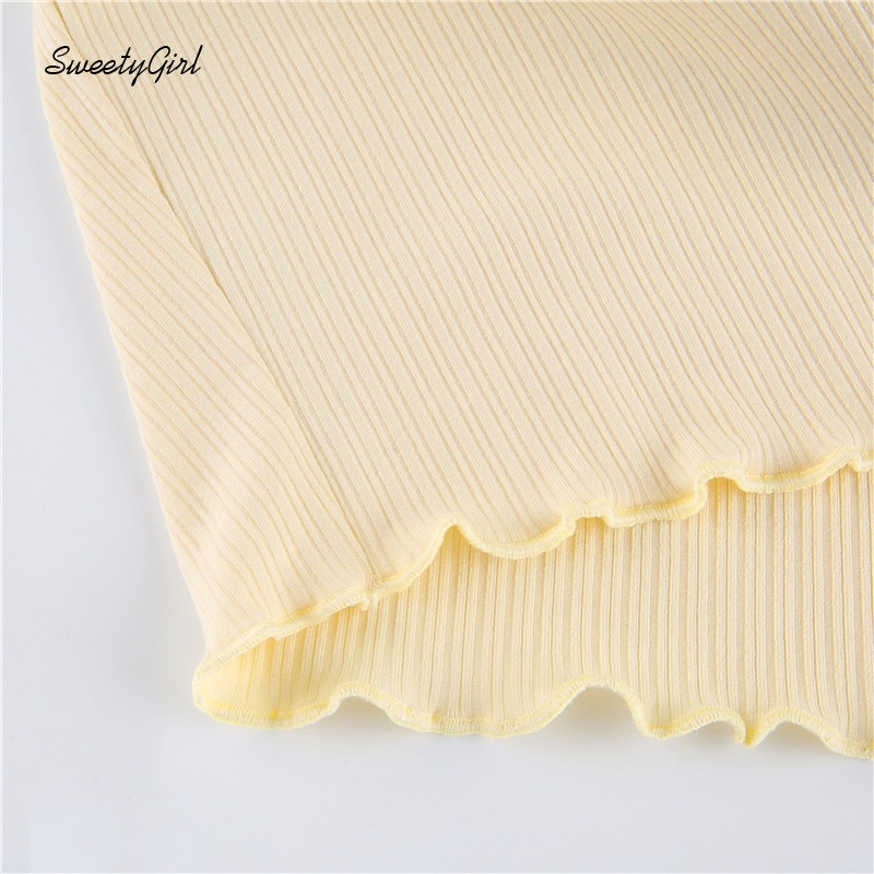 Áo Sơ Mi Tay Dài Cổ Chữ V Màu Trơn Viền Xòe Thời Trang Cho Nữ