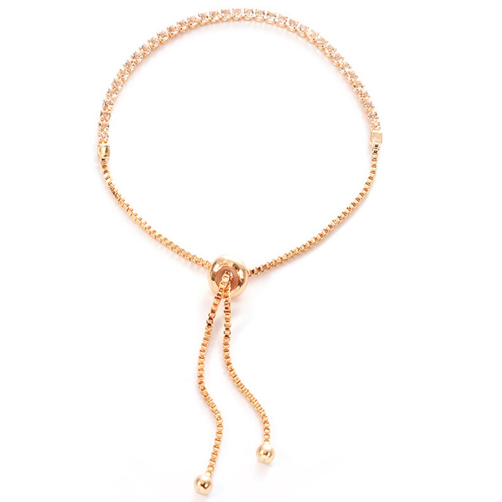 Vòng tay đính đá pha lê có thể điều chỉnh kích cỡ sang trọng