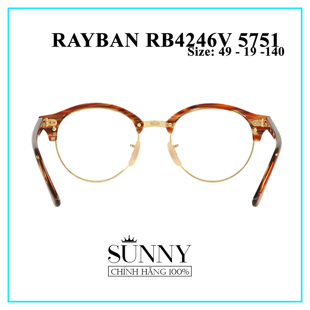 RB4246V 5751 - mắt kính Rayban chính hãng, bảo hành toàn quốc, thiết kế dễ đeo bảo vệ mắt