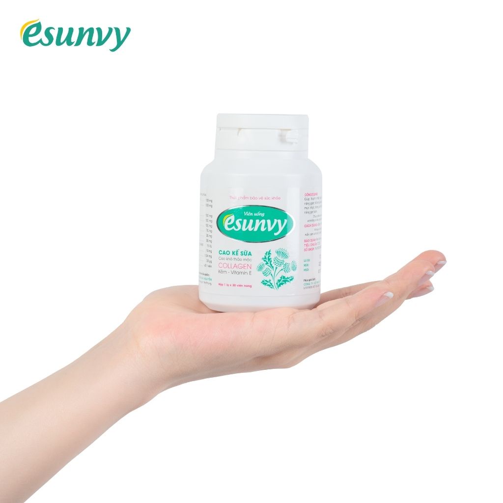 Viên Uống Esunvy Giúp Thanh Nhiệt Giải Độc, Giảm Mụn Trứng Cá, Hạn Chế Vết Thâm Hộp 30 Viên