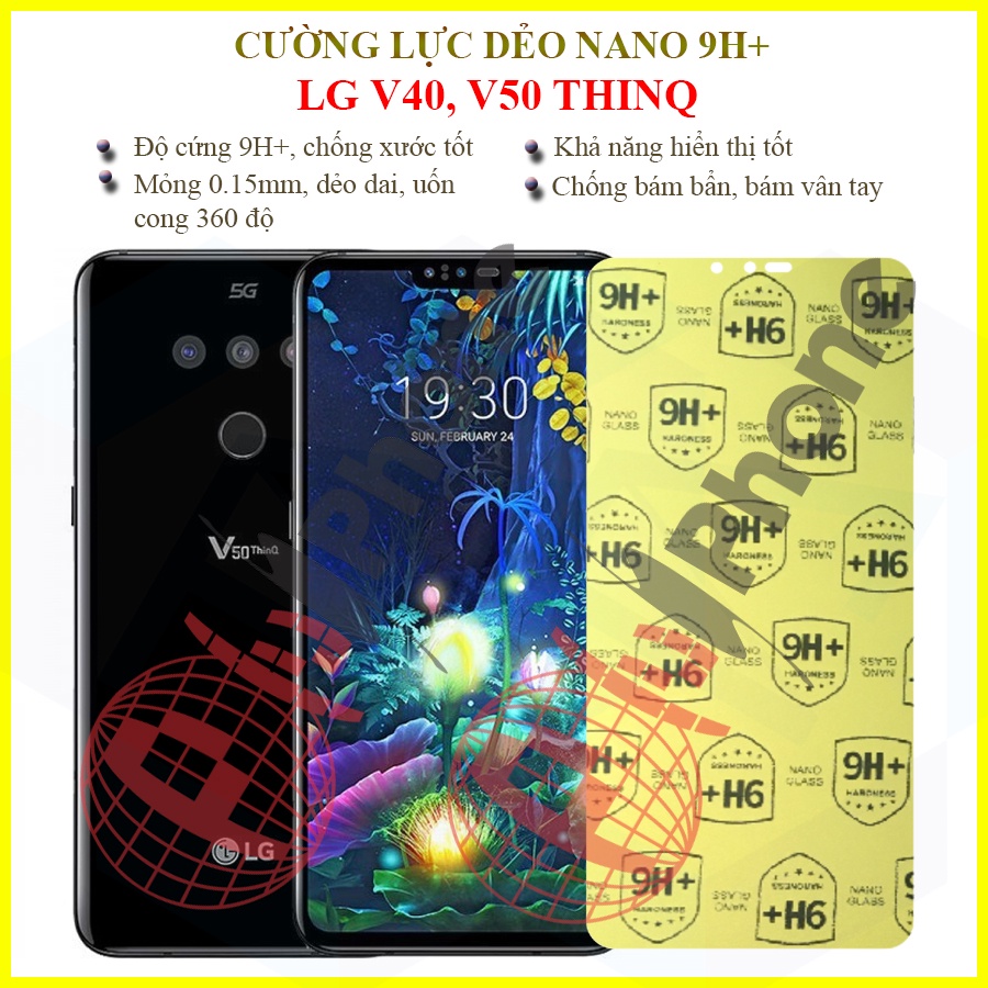 Dán cường lực dẻo nano full 95% LG V50 ThinQ