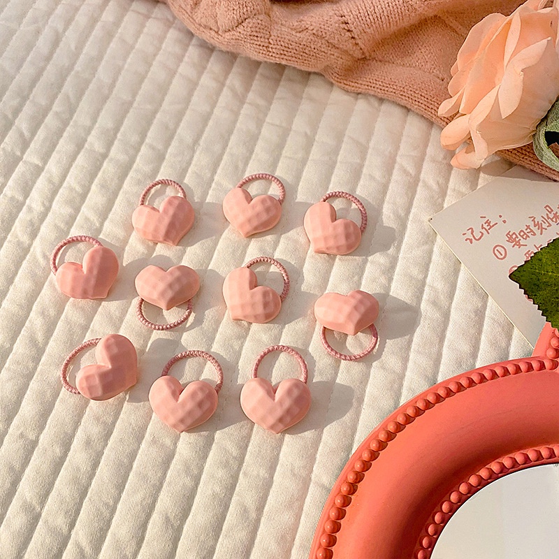 Set 10 cột tóc màu hồng ngọt ngào, đáng yêu phong cách Hàn Quốc cho bé