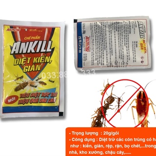 Chế phẩm Ankill diệt kiến gián côn trùng gói 20gram