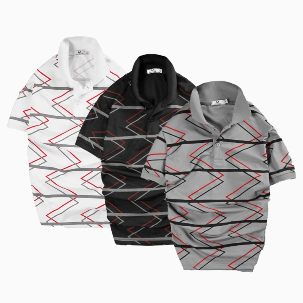 Áo thun polo nam MARC ZIGZAG big size 3XL 90kg, chất liệu cotton Polyamide mềm mịn, thoáng mát