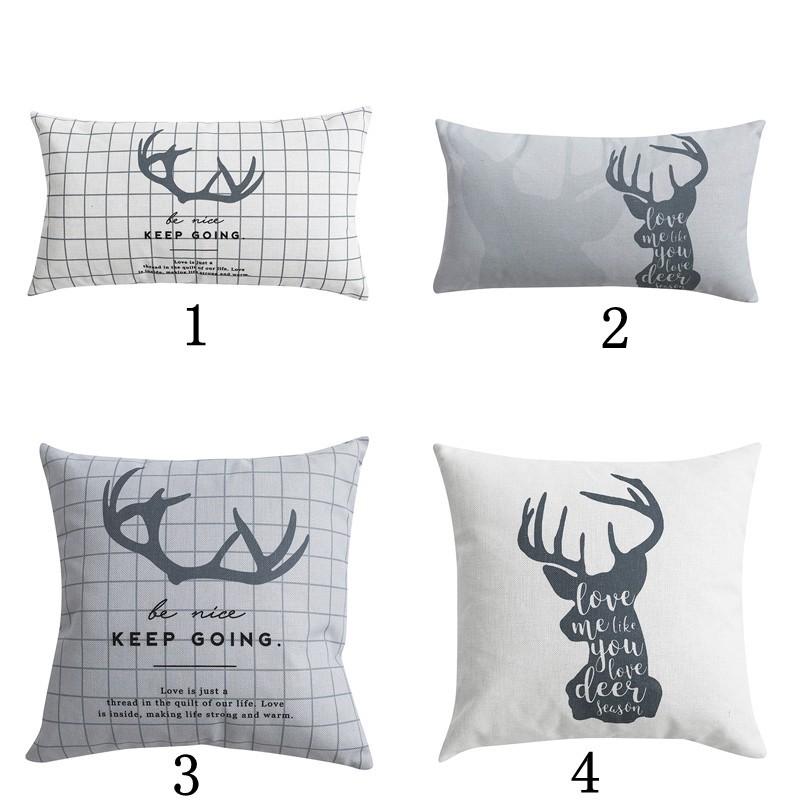 Vỏ gối vuông in hình đẹp mắt cho trang trí sofa phòng khách | BigBuy360 - bigbuy360.vn
