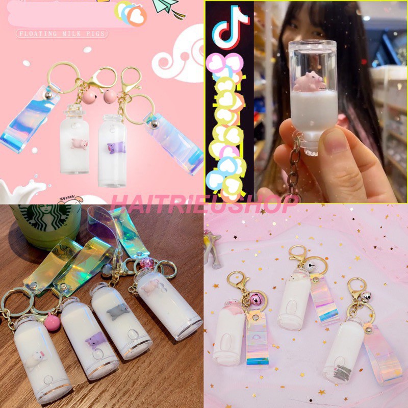 [ HÀNG SẴN ] Móc Khoá Lợn Sữa Trôi Lềnh Bềnh Hot Tiktok - Có Hướng Dẫn CUỐI VIDEO