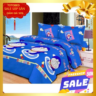 Free ship 99k Bộ ga gối Phúc Nguyên 2m2 mẫu doremon