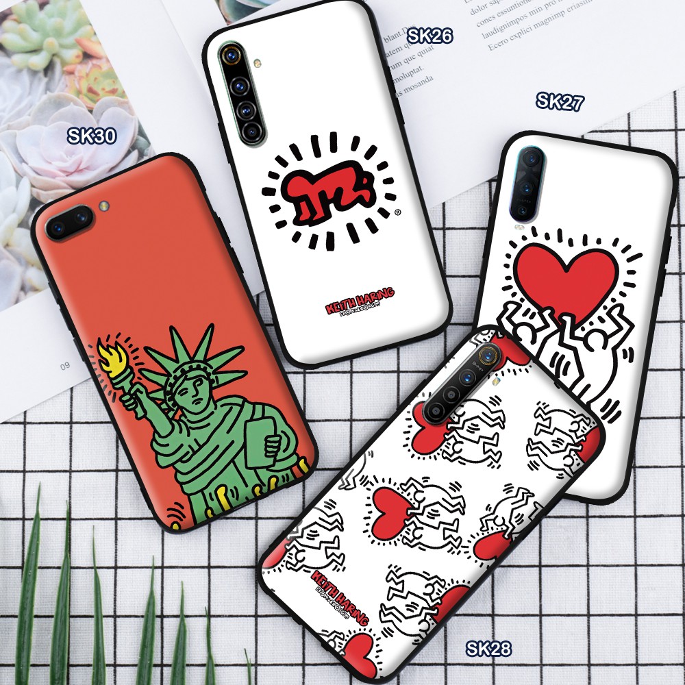 Ốp Lưng Mềm In Hình Keith Haring Cho Samsung A6 A7 A8 A9 J6 J4 J8 2018 A3 A5 2016 A01Eu