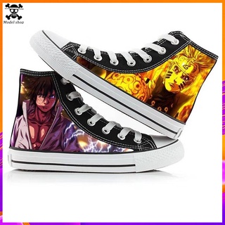 Naruto Anime Cổ cao Nam Xu hướng Giày vải Thường