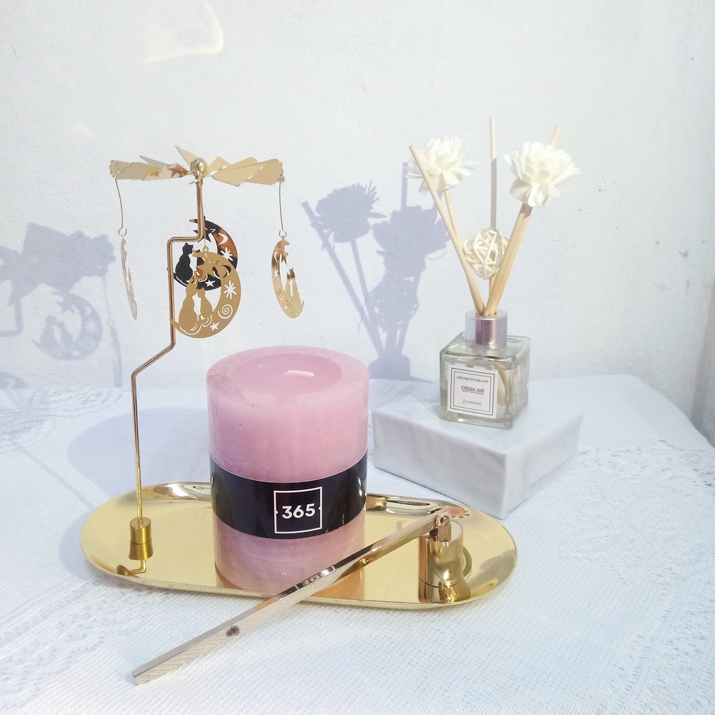 Nến thơm trụ tròn tinh dầu thiên nhiên Yakoo Candle mẫu trơn, không khói, giảm stress cực tốt, khử mùi, decor phòng ngủ