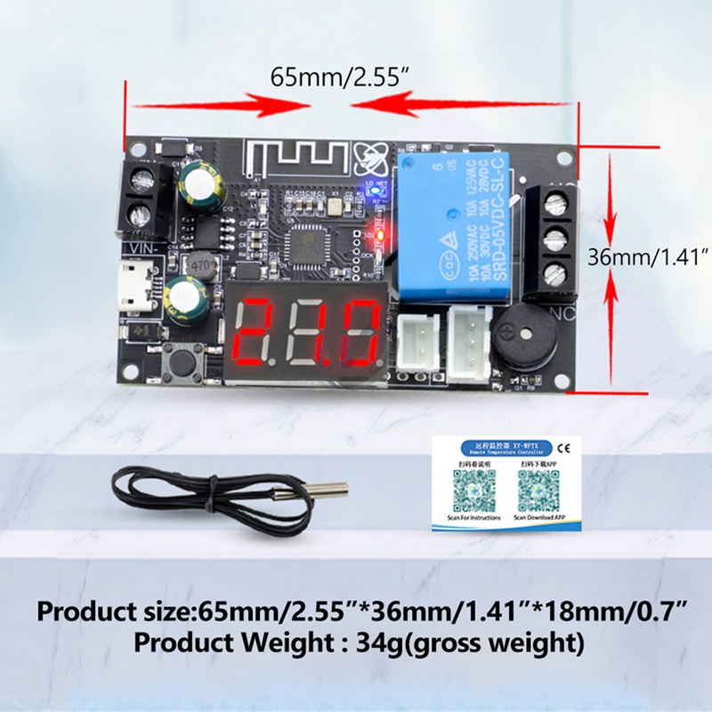 Mô Đun Điều Khiển Nhiệt Độ WIFI NTC 10K 0.5M