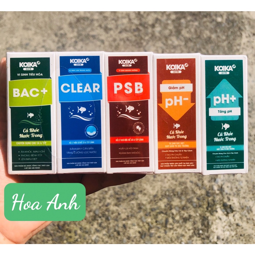 Vi Sinh KOIKA BAC+ Clear PSB Tăng giảm PH cho cá cảnh