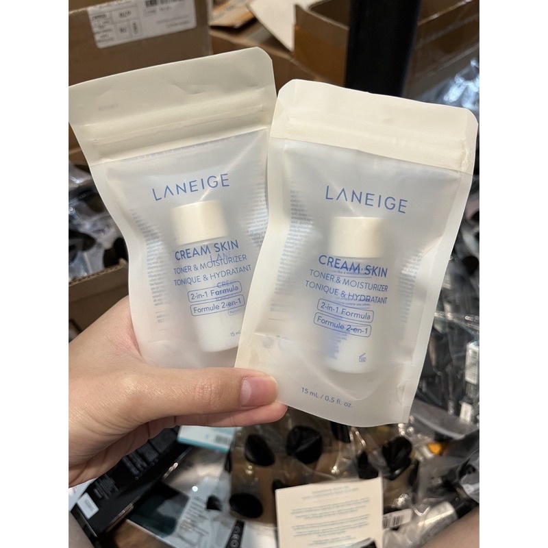 [Bill Sephora] Toner Laneige Cream Skin Toner &amp; Moisturizer nước cân bằng 2-in-1 -15ml
