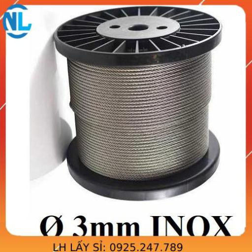 Dây cáp INOX 304 phi 3 [ 3mm ] cáp thép giá sỉ