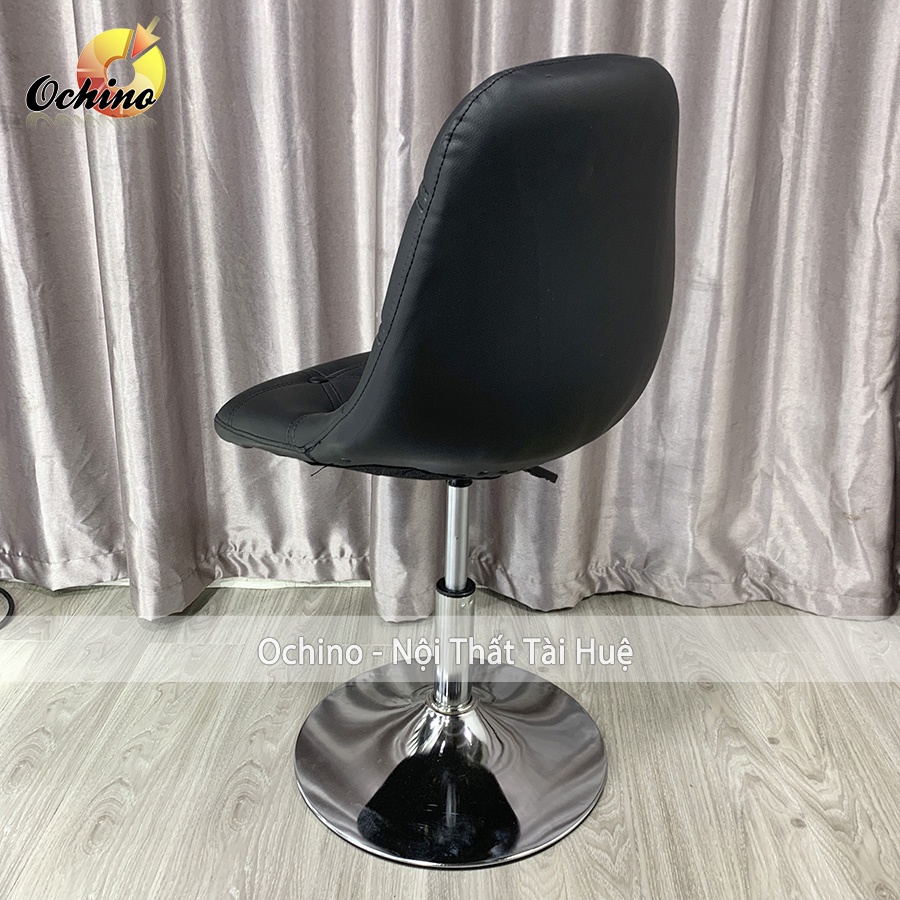 Ghế Xoay Văn Phòng Bọc Da Sang Chảnh Mẫu Cúc Cách Điệu Chân Thấp 30-50Cm ( Ảnh Thật)