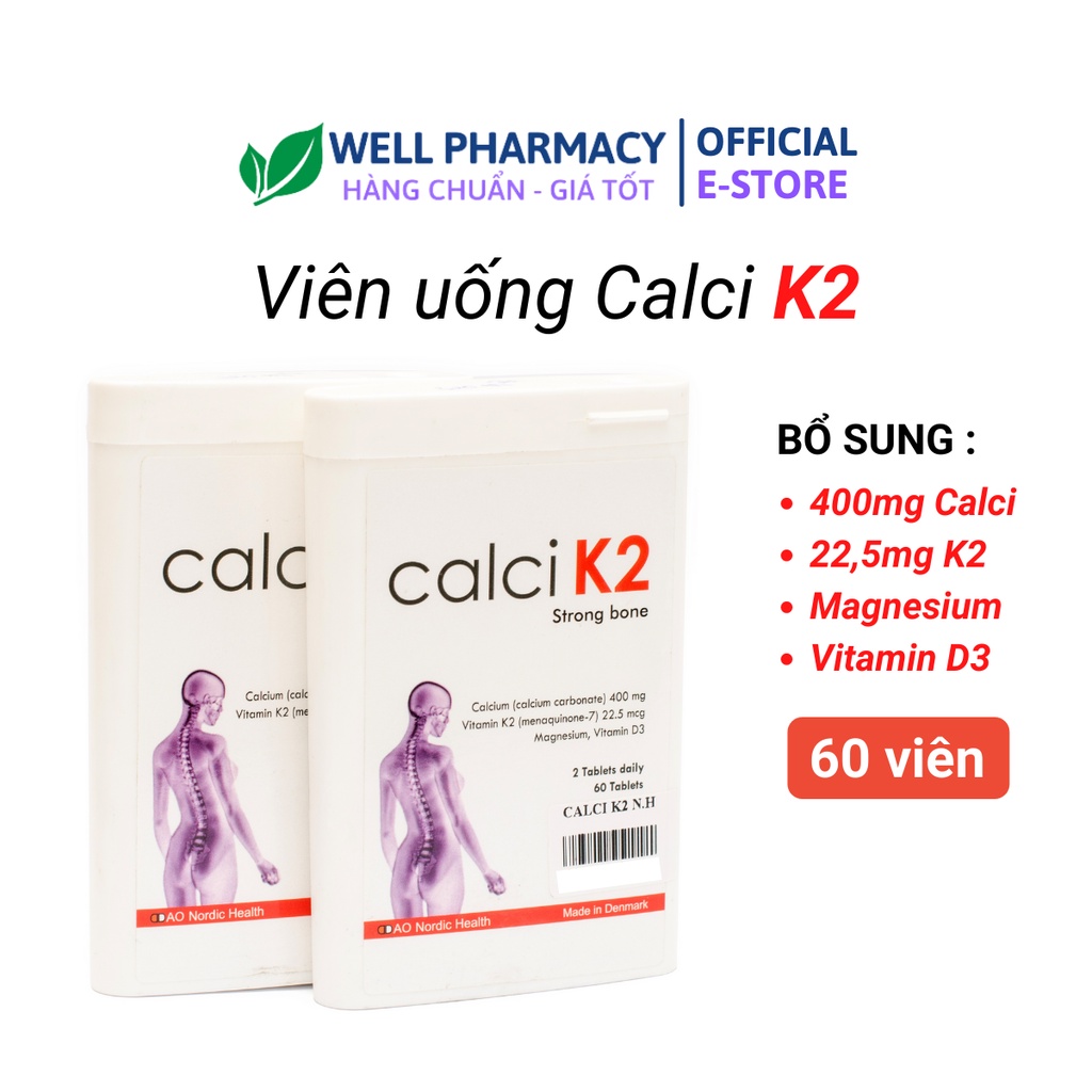 (Chính hãng)Viên uống Calci K2 hỗ trợ, giúp xương chắc khỏe