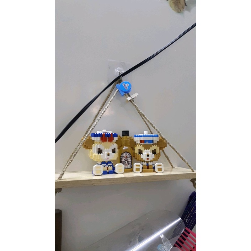 Kệ gỗ trang trí có dây thừng kèm theo kích thước 10x30cm, dây treo 1 mét, loại xịn chống thấm nước.
