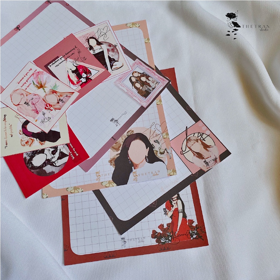 bộ 17 tờ ghi chú A5, mini card Blackpink / BLACKPINK kit / thetranstudio