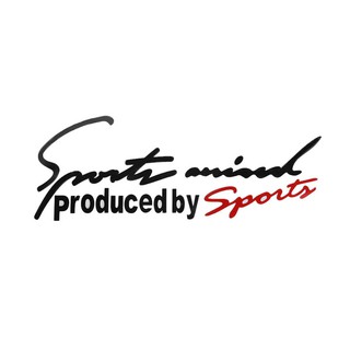 Tem dán Sport mind trang trí nắp capo ô tô Mầu Đen Đỏ