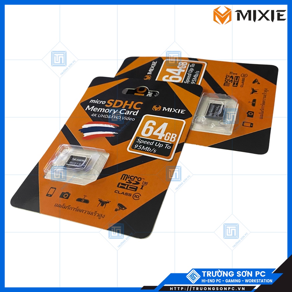 Thẻ Nhớ MIXIE TRANCOO 32Gb &amp; 64Gb Micro SDHC Memory Card 4K UHD&amp;FHD Video Class 10 | Speed Up To 95Mb/s