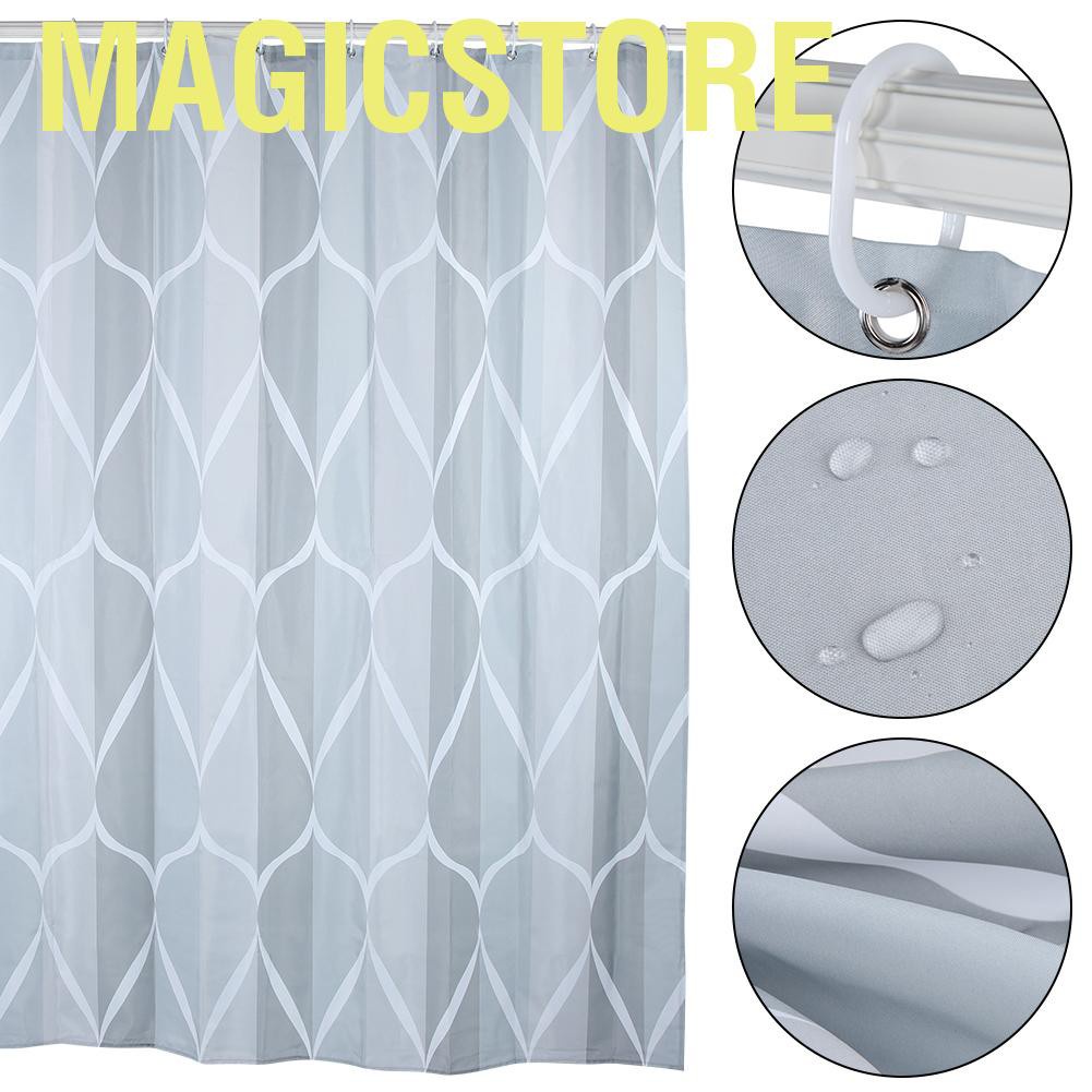 Magicstore Polyester Shower Bath Curtain Waterproof Bathroom +Hanging Hooks High Quality