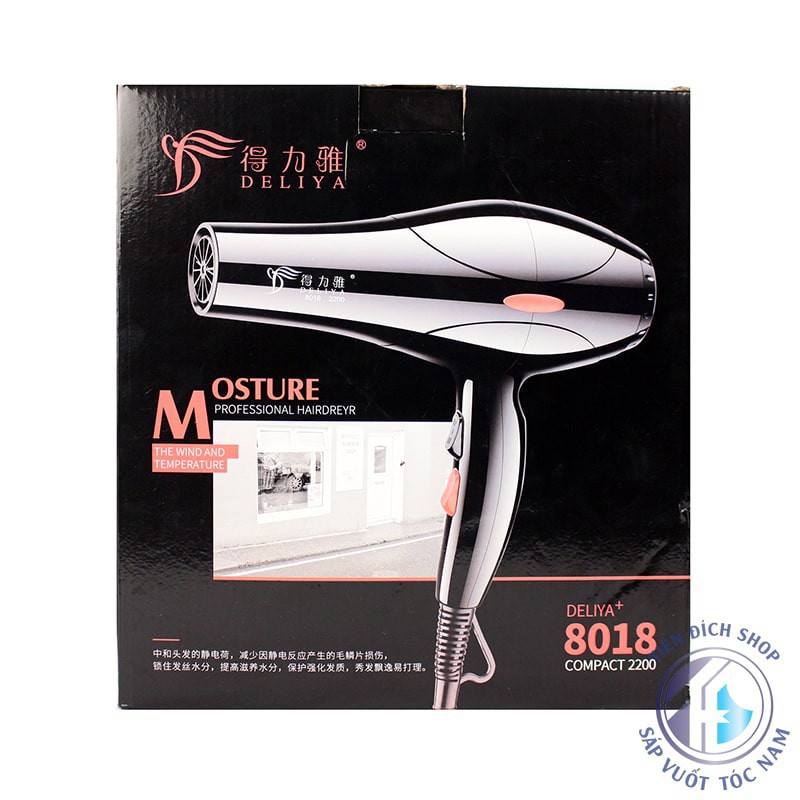 Máy Sấy Tóc, Tạo Kiểu Tóc Deliya 2200W 2 Chiều Kèm Bộ Phụ Kiện, Thích Hợp Cho Mọi Loại Tóc